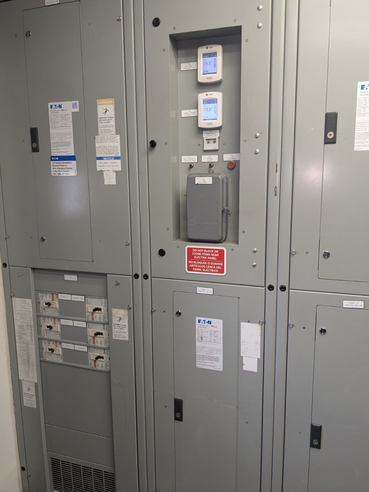 Electrical control panels for HVAC